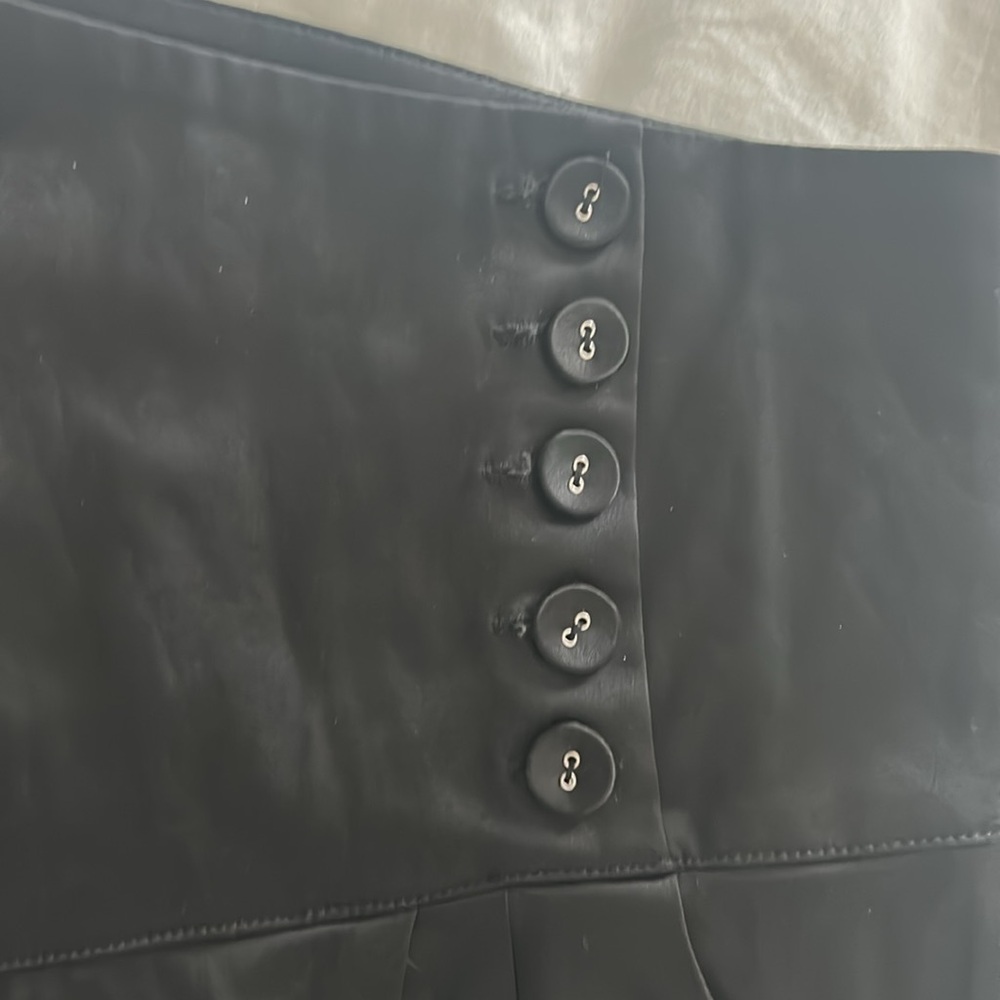 Black High-Waisted Women's Tuxedo Shorts - Picture 2 of 8